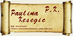 Paulina Kesegić vizit kartica
